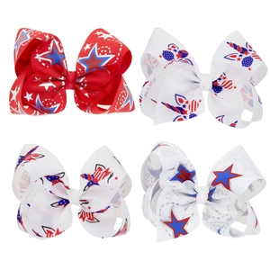 Lot de 4 nœuds papillon patriotiques rouge blanc bleu pour le Jour de l'Indépendance