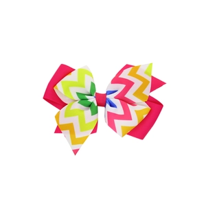 Barrette à cheveux multicouche rose magenta avec imprimé léopard coloré pour fillettes