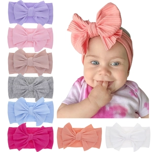 Baby Schleife Stirnband Weiche Gerippte Baumwolle Knoten Headwraps Elastische Haarbänder Für Säuglinge Neugeborene Kleinkinder Kopfbedeckung