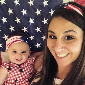 Matching American flag headband set for mother and baby for Independence Day outfits