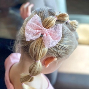 Fermagli per Capelli con Fiocco in Pizzo Dolce per Ragazze Grandi Clip a Becco d'Anatra Fatte a Mano per Bambini Accessori
