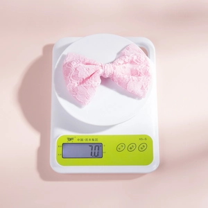 Fiocco per capelli in pizzo rosa per ragazze, design leggero dal peso di soli 7,0 g