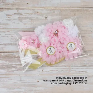 Pink baby shower sash and pins set with Mommy To Be and Dad To Be text in OPP bag