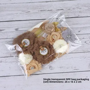 Detail of floral baby shower sash set with Teddy bear decor and Mommy To Be labels