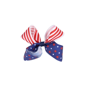 Nœud pour cheveux Fête de l'Indépendance avec motif drapeau américain pour enfants