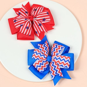 Barrettes à cheveux pour filles Fête de l'Indépendance avec étoiles et rayures US
