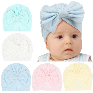 Breathable Mesh Baby Turban Hat With Large Bow Soft Lightweight Newborn Infant Knot Headwrap For Summer Girls Headwear