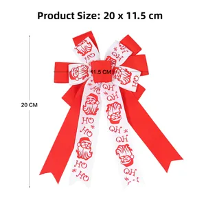 Detailed size specifications for Christmas Santa bow with dimensions 20cm by 11.5cm