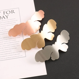 Elegant butterfly metal hair clip set in gold, rose gold, and silver finishes