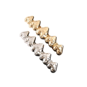 Pince à Cheveux Cœur Fondu en Métal Liquide à la Mode Barrette Géométrique en Alliage Minimaliste Clip Latéral Or Argent Accessoires de Cheveux pour Femmes