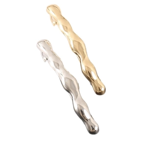 Minimalistische Legierung Wellenförmige Haarspangen Für Damen Geometrische Metall Haarnadeln Mode Flüssiges Metall Stil Haarschmuck Alltag