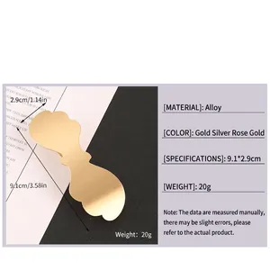 Three-color wavy metal hair clip with matte finish, measuring 9.1x2.9cm for women