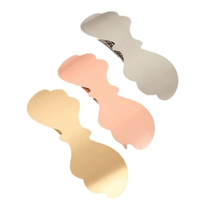 Minimalist Irregular Wave Edge Metal Hair Clip Matte Brushed Alloy Duckbill Hairpin For Women Daily Party Hair Accessories