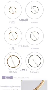 Barrettes à cheveux en métal doré et argenté, trois tailles avec finition miroir poli