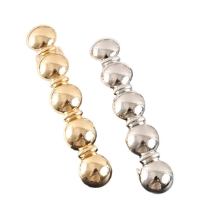 Pince à Cheveux à Ressort en Alliage avec Perles Rondes Minimaliste pour Femme Barrettes Géométriques Élégantes Or Argent Bijoux
