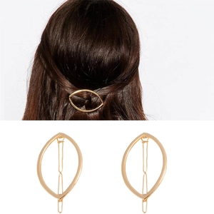 Fermaglio per Capelli in Lega a Forma di Marquise Svuotato Minimalista Clip Laterale in Metallo per Accessori Capelli Donna