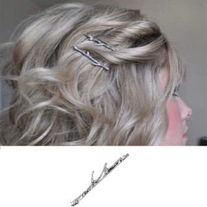 Twig Branch Hair Clip Alloy Metal Barrette Gold Silver Electroplated Nature Inspired Hairpin For Women Daily Wedding Headwear