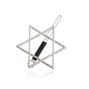 Minimalist Zinc Alloy Hexagram Star Hair Clip For Women Geometric Gold Silver Metal Star Hairpin Daily Wedding Party Hair Accessories
