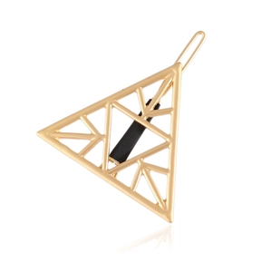 Minimalist Geometric Hollow Triangle Hair Clip Alloy Electroplated Metal Hairpin For Women Fashion Hair Accessories