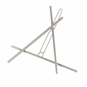 Minimalist silver geometric triangle metal hair clip with a sleek polished finish