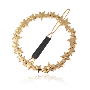 Mode Rund Stern Legierung Haarklammern Gold Silber Galvanisiert Stern Haarnadel Für Damen Hochzeit Alltag Haarschmuck