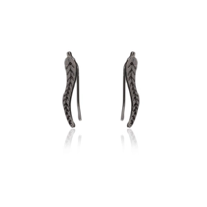 Detailed macro view of gunmetal leaf ear climbers with intricate vein patterns