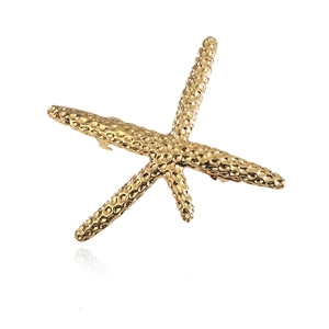 Fashion Alloy Plated Bumpy Starfish Hair Clip Gold Silver Hairgrip Wedding Party Ocean Style Hair Accessory For Women