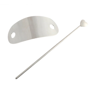 Minimalistisches silbernes Haarstab-Set mit Herz-Dekor für elegantes Haarstyling