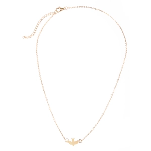 Minimalist Alloy Peace Dove Pendant Necklace For Women Simple Metal Bird Chain Jewelry Fashion Neck Accessory Gold Silver