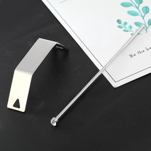 Set fermaglio per capelli minimalista in argento con base a triangolo e zircone