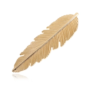 Barrette à Cheveux Elégante en Forme de Feuille en Alliage pour Femmes Pince à Bec de Canard en Métal Accessoires de Coiffure