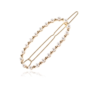 Eleganti Fermagli per Capelli Ovali con Künstliche Perle Sintetiche in Lega Minimalisti Oro Argento per Donna Matrimonio Gioielli