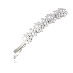 Elegant Artificial Pearl Hair Clip For Women Alloy Gold Silver Plated Side Barrette Fashion Wedding Party Hair Accessories