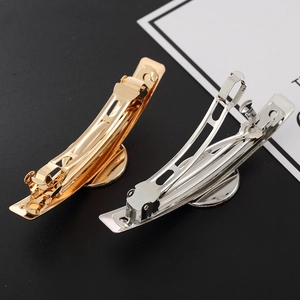 Barrettes à cheveux polies or et argent avec plateaux ronds pour la création de bijoux