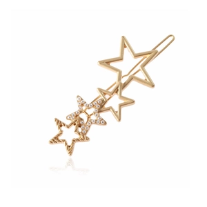 Pince à Cheveux en Alliage Quatre Étoiles Style Européen Américain Avec Imitation Künstliche Perle Strass pour Mariage Fête Femme