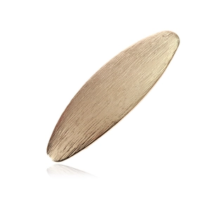 Minimalistische Legierung Oval Haarklammer Gebürstetes Metall Federclip Geometrische Haarspange Für Damen Täglich Party Haarschmuck