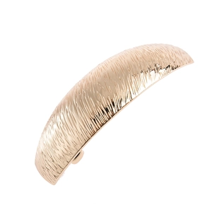 Vintage Alloy Arched Spring Hair Clip Textured Metallic Hairpin Accessories For Women Daily Party Wedding Gold Silver
