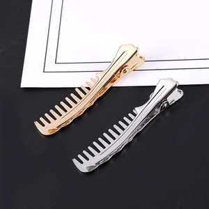 Lot de pinces à cheveux minimalistes en métal doré et argenté avec finition polie