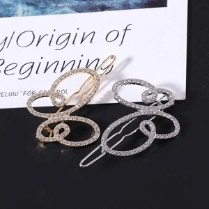 Exquisite gold and silver rhinestone butterfly hair clips for women hair accessories