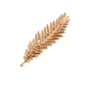 Vintage Alloy Leaf Feather Hair Clip Metal Spring Hairpin Elegant Bohemian Headwear For Women Fashion Jewelry Accessories