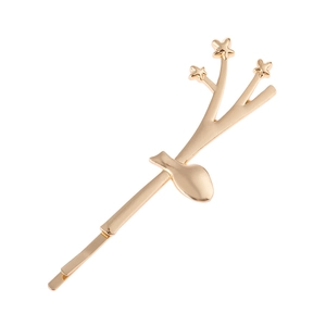 Minimalist Alloy Star Branch Hair Clip For Women Gold Silver Plated Deer Antler Star Design Fashion Daily Party Christmas Accessories