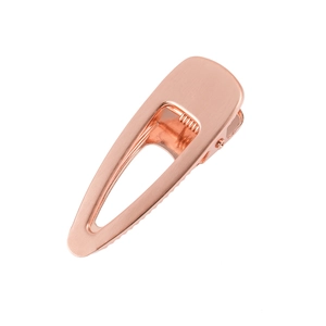 Pince à cheveux minimaliste en métal brossé avec finition élégante en or rose