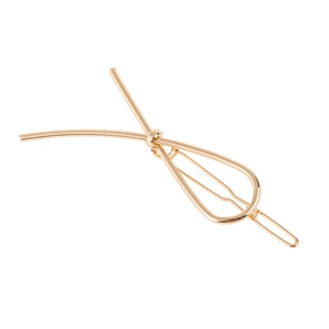 Minimalist Metallic Twist Hair Clip Alloy Geometric Knot Side Clip Elegant Hair Styling Accessory For Women Daily Decoration
