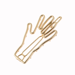 Nouveauté Pince à Cheveux Main Doigt d'Honneur Alliage Métal Lisse Créatif Drôle Accessoires Cheveux Pour Femmes Filles