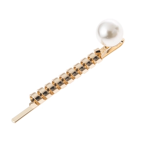 Elegant Twist Metal Hair Clip With Large White Imitation Artificial Pearl Minimalist Spiral Bobby Pin For Women Hair Accessories