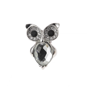 Exquisite owl brooch pin with crystal body and sparkling rhinestones for women accessories