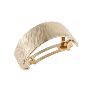 Minimalist Alloy Arched Rectangular Hair Clip For Women Brushed Metal Matte Texture Spring Ponytail Clip Hair Accessory