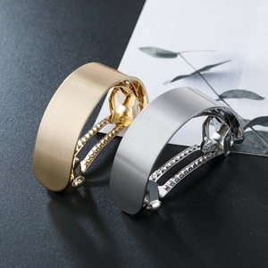 Ensemble de barrettes à cheveux minimalistes en métal mat doré et argenté pour femmes