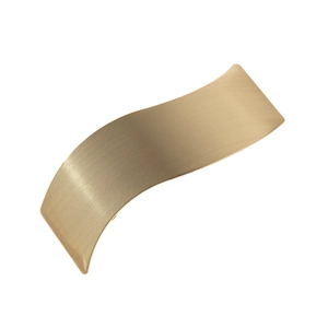 Pince à Cheveux Vague en Métal Brossé pour Femmes Ruban Torsadé Minimaliste Pince à Ressort Porte-Queue de Cheval Or Argent Rose