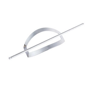 Minimalist silver trapezoid hollow metal hair pin set with a sleek polished finish